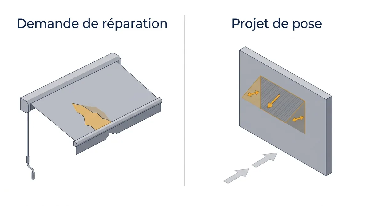 Projet de store à Issou : informations à préparer pour une réparation ou une pose neuve