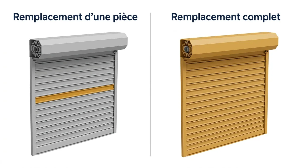 Rideau métallique à Aubervilliers : comparaison entre remplacement d’une pièce et remplacement complet
