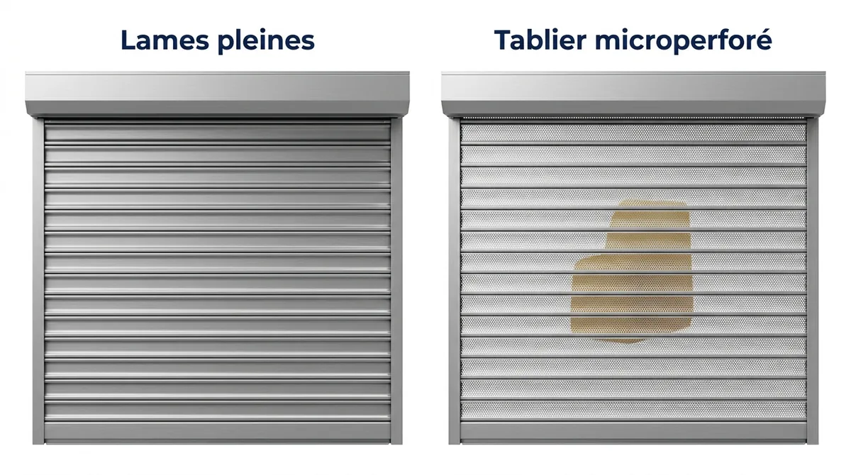 Rideau métallique à Cachan : comparaison des lames pleines et du tablier microperforé