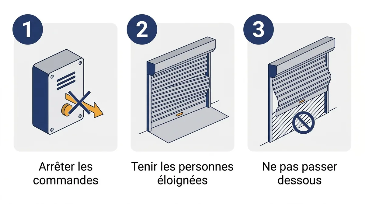 Rideau métallique à Choisy-le-Roi : trois précautions face à un tablier bloqué ou déformé