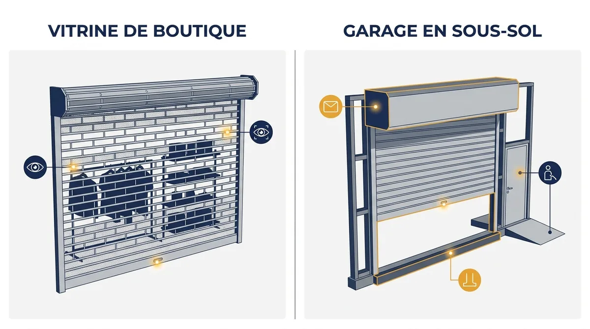 Rideau métallique à Dammarie-les-Lys : critères de choix pour une vitrine ou un garage