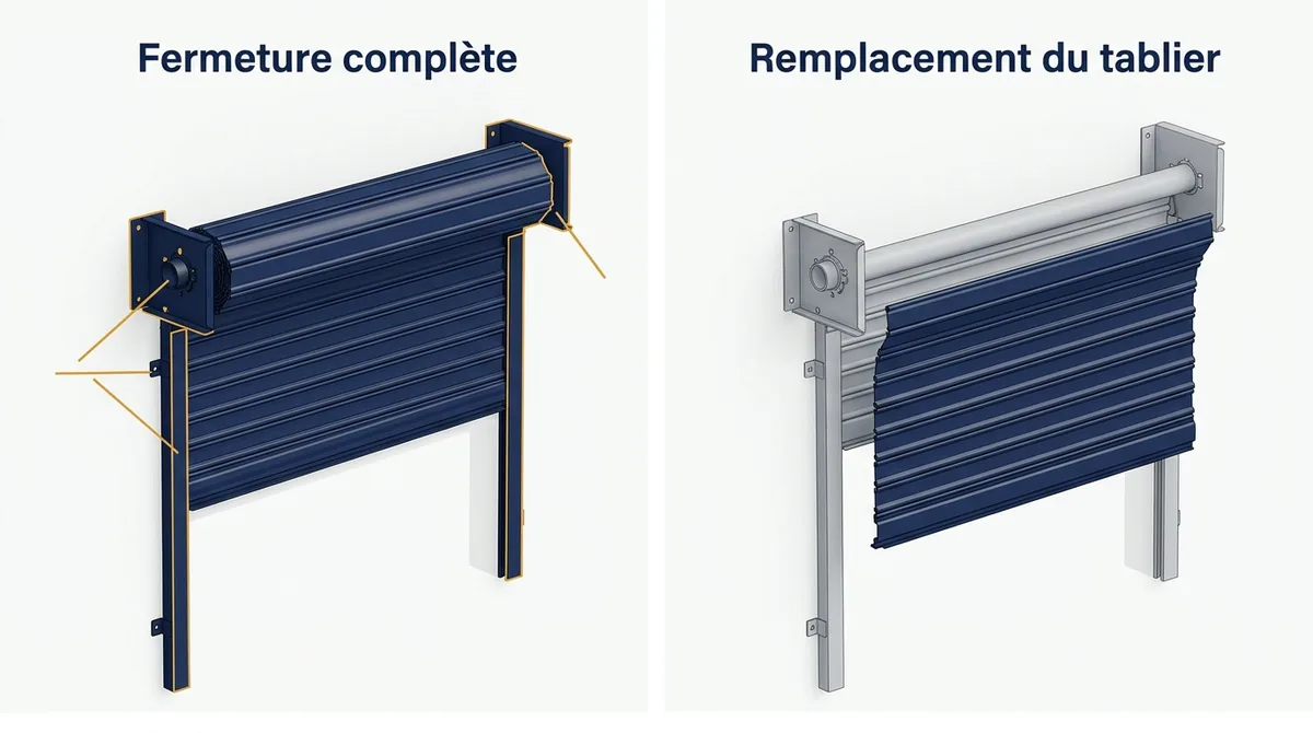 Rideau métallique à Enghien-les-Bains : fermeture complète ou remplacement du tablier
