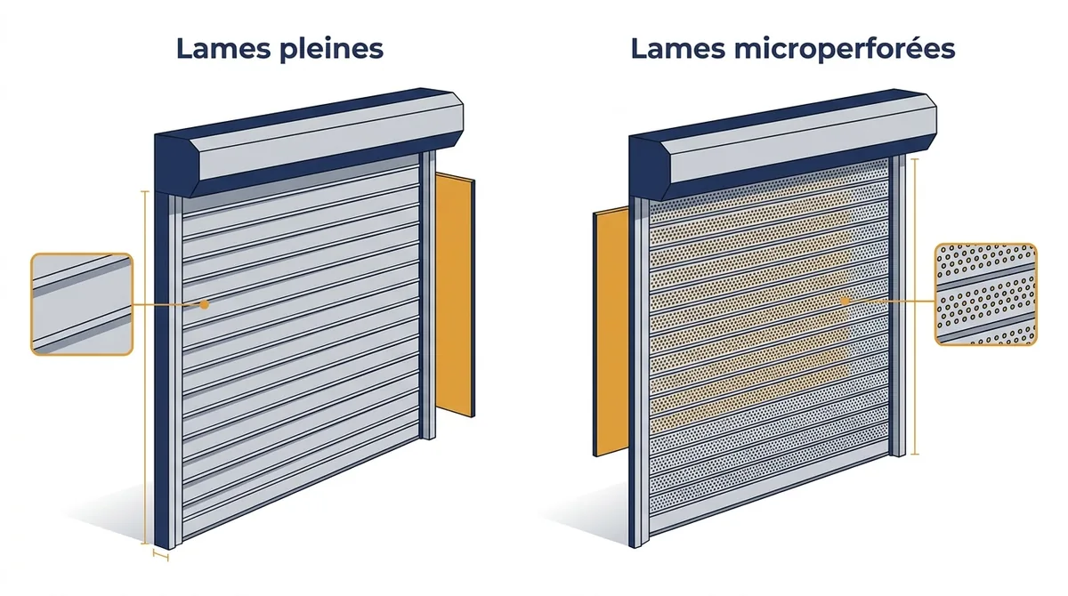 Rideau métallique à Épinay-sur-Orge : comparaison des lames pleines et microperforées