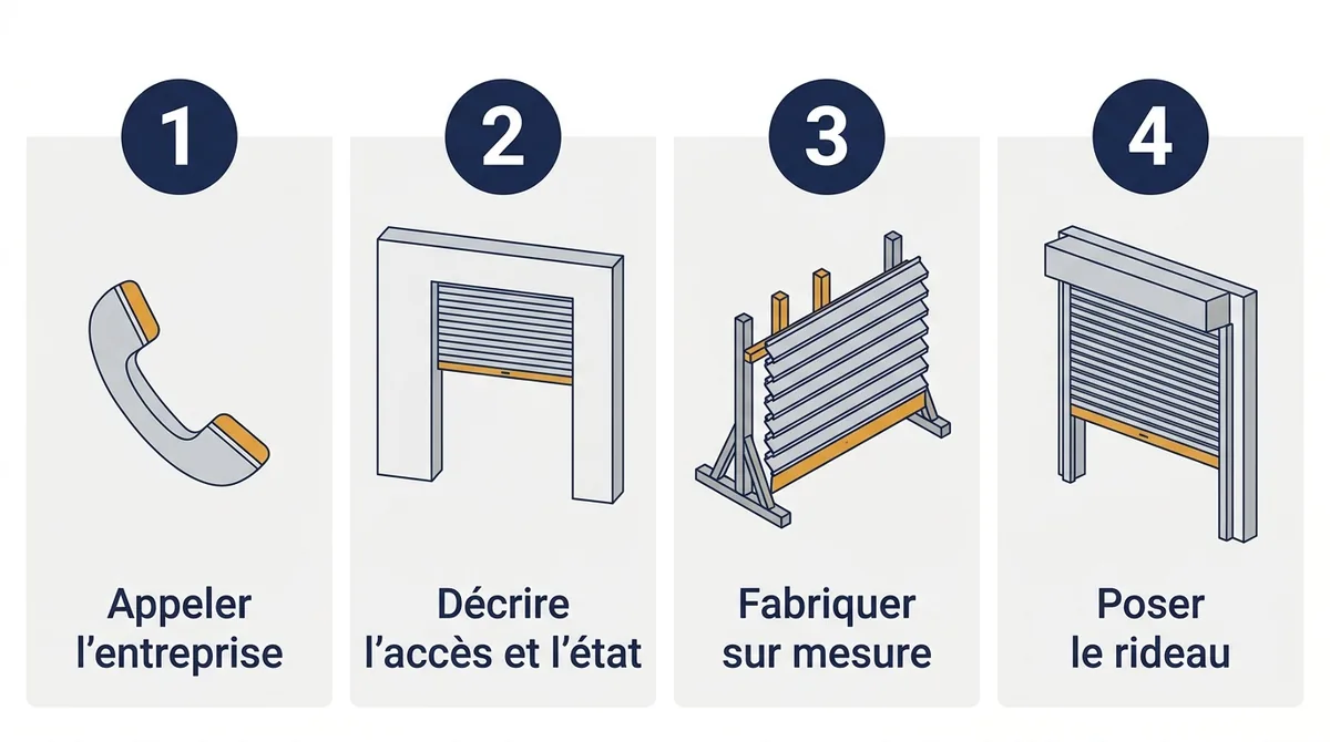 Rideau métallique à Jouarre : étapes d’un projet sur mesure, de l’appel à la pose