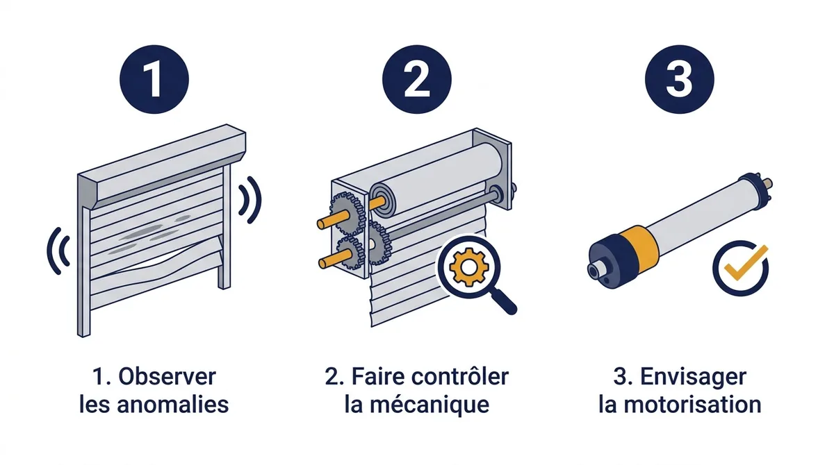 Rideau métallique à La Ferté-sous-Jouarre : vérifications avant une éventuelle motorisation