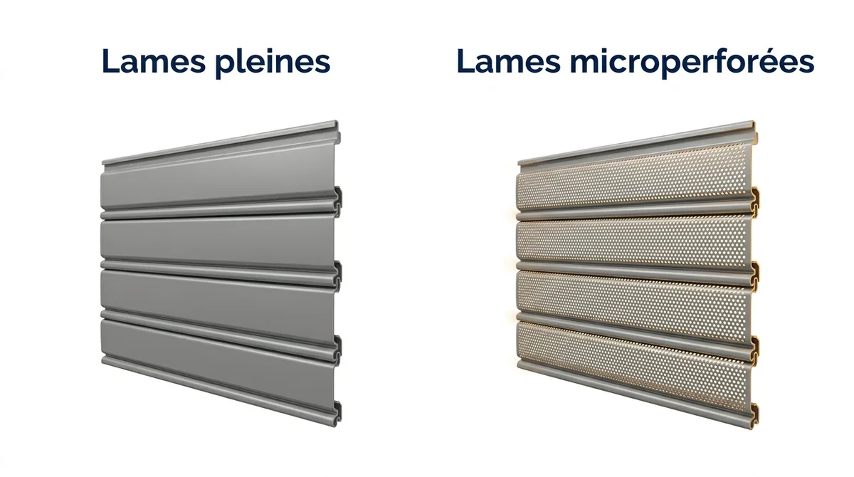 Rideau métallique à Le Plessis-Pâté : comparaison des lames pleines et microperforées