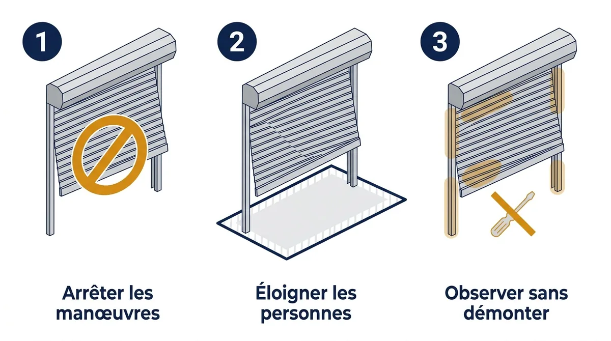Rideau métallique à Montévrain : étapes de mise en sécurité avant le dépannage