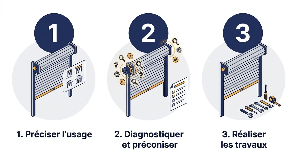Rideau métallique à Tournan-en-Brie : trois étapes, de la définition de l’usage aux travaux