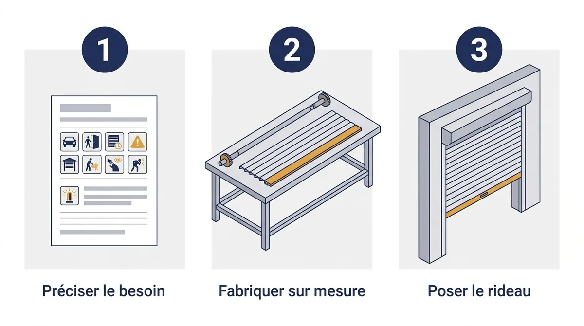 Rideau neuf à Le Perray-en-Yvelines : échange initial, fabrication sur mesure et pose