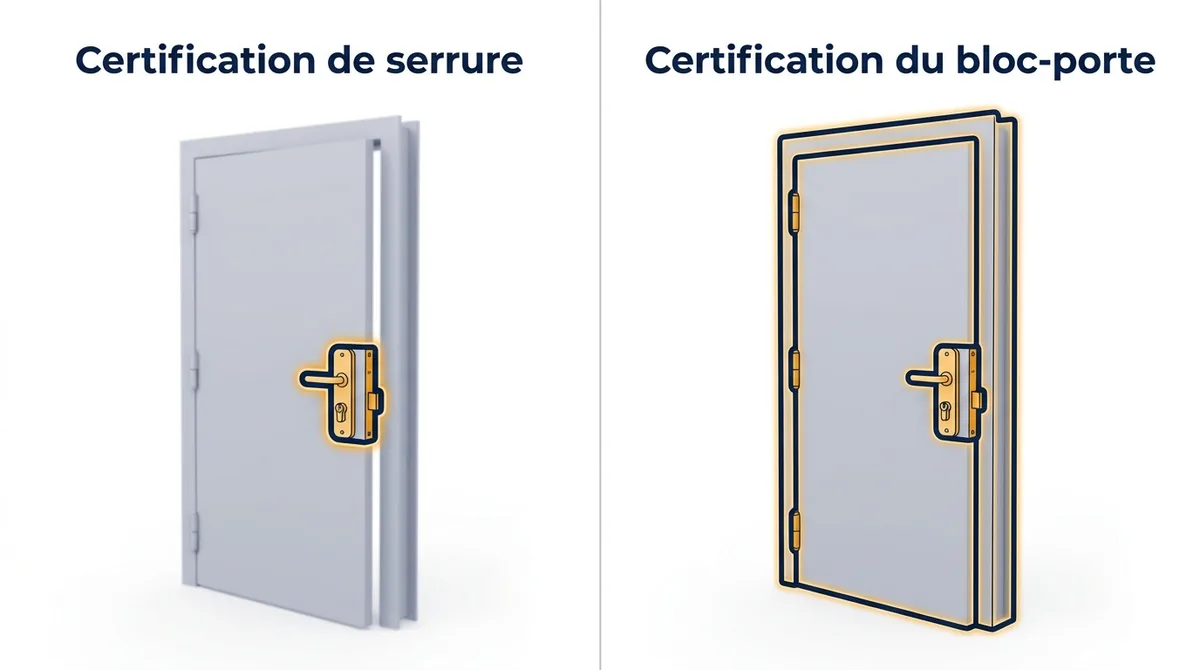 Serrure à Saint-Denis : comparaison des périmètres certifiés, serrure seule et bloc-porte complet
