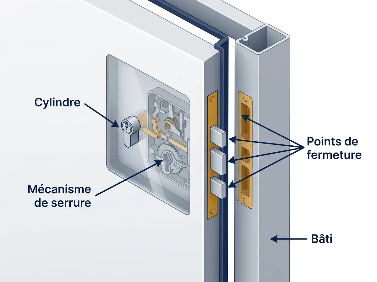 Serrure de porte blindée à Sevran : repérage du cylindre, du mécanisme et des points de fermeture