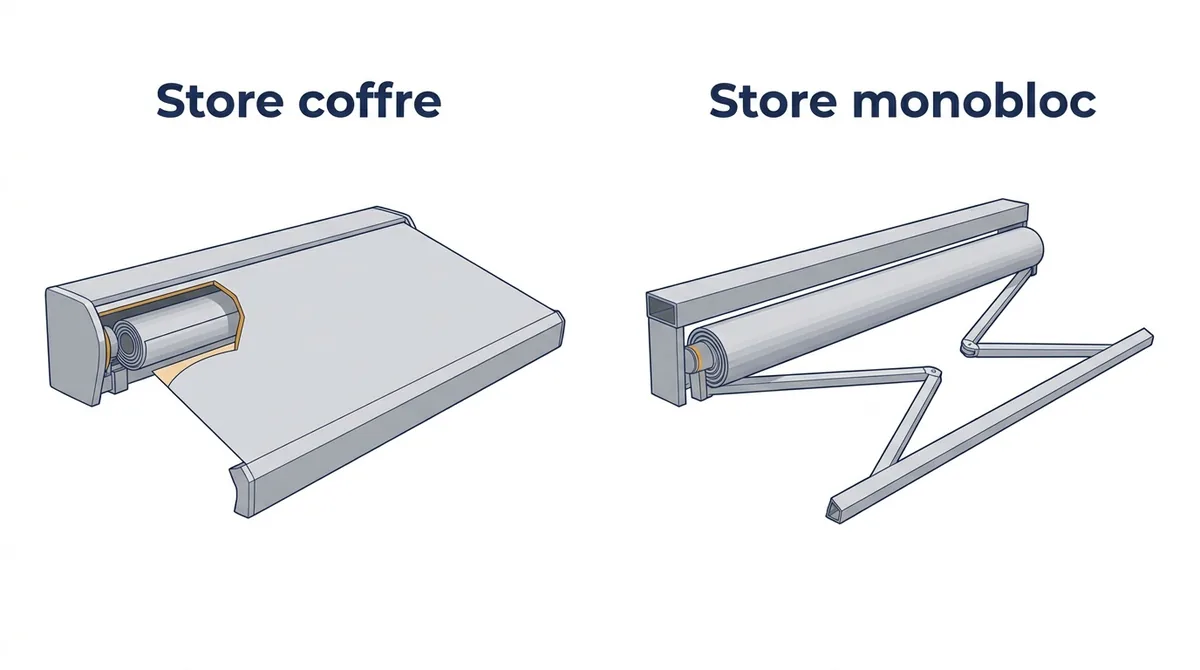 Store banne à Asnières-sur-Seine : comparaison du coffre protecteur et du montage monobloc