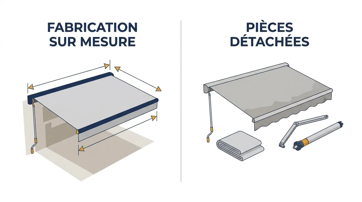 Store banne à Courtry : fabrication sur mesure ou pièces détachées pour un équipement existant