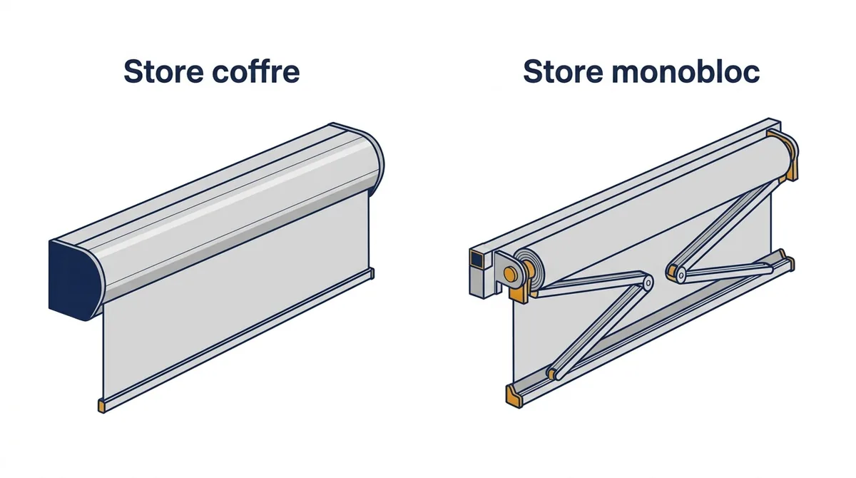 Store banne à Fontenay-le-Fleury : comparaison des versions coffre et monobloc