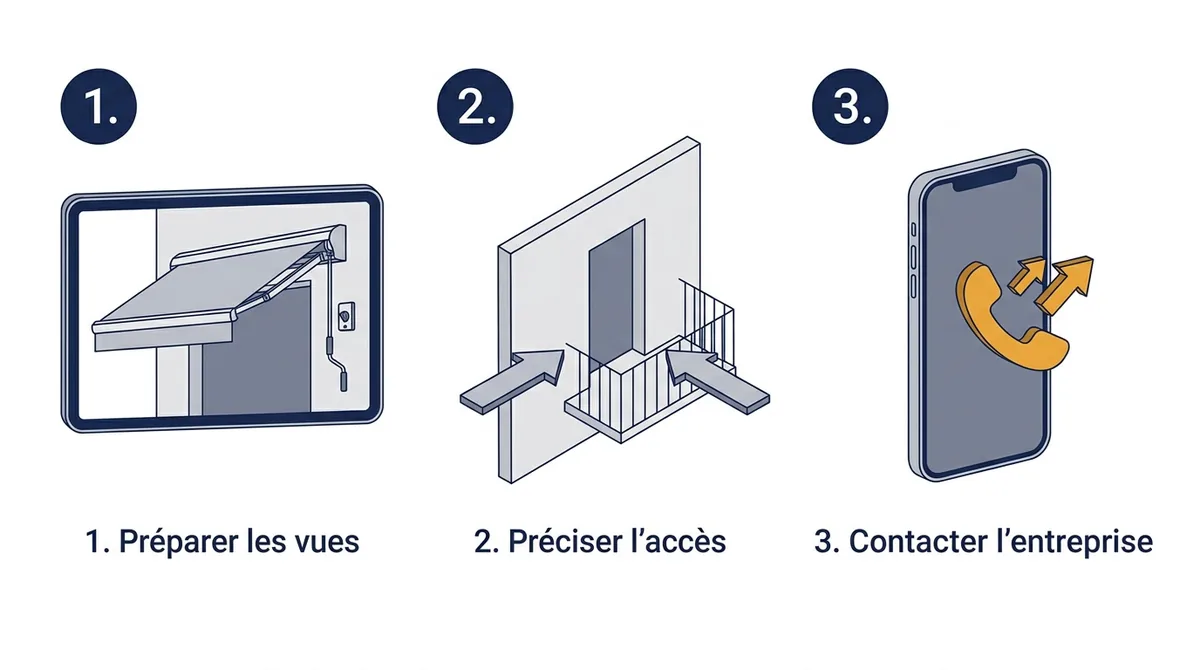 Store banne à Mitry-Mory : préparer les vues, préciser l’accès puis contacter l’entreprise