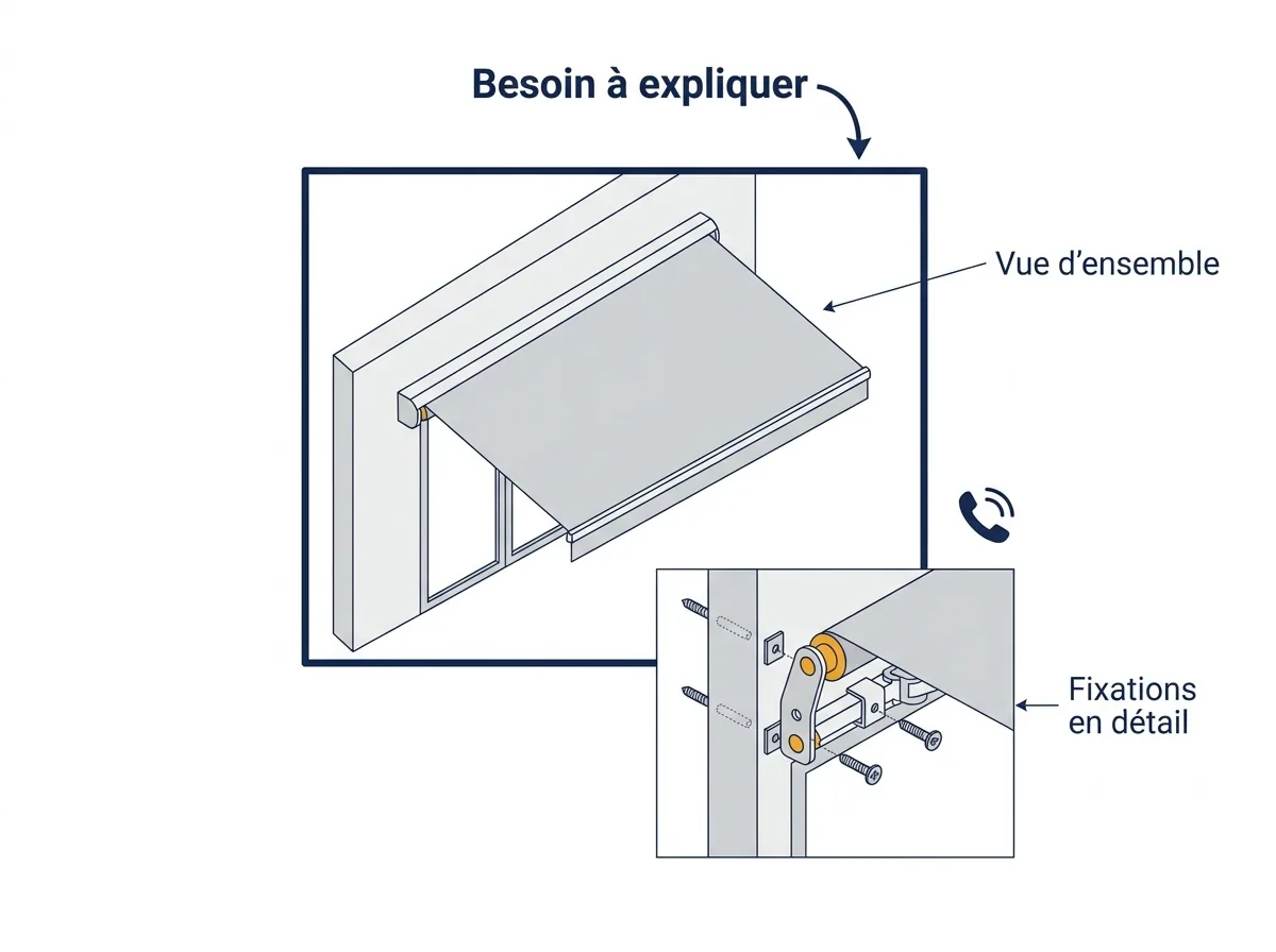 Store banne à Veneux-les-Sablons : vues utiles pour préparer la demande d’intervention
