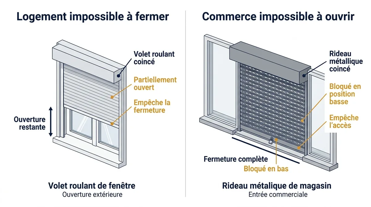 Volet en panne à Angerville : deux situations à préciser lors de la demande d’intervention