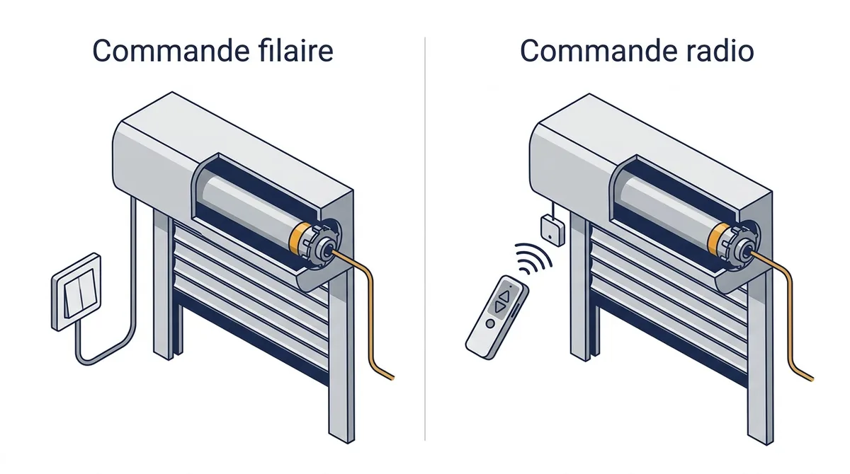 Volet roulant à Boissy-Saint-Léger : comparaison des commandes filaire et radio