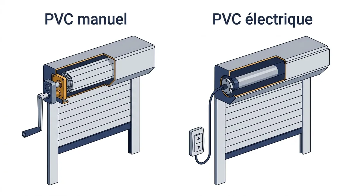 Volet roulant à Boussy-Saint-Antoine : comparaison des entraînements manuel et électrique