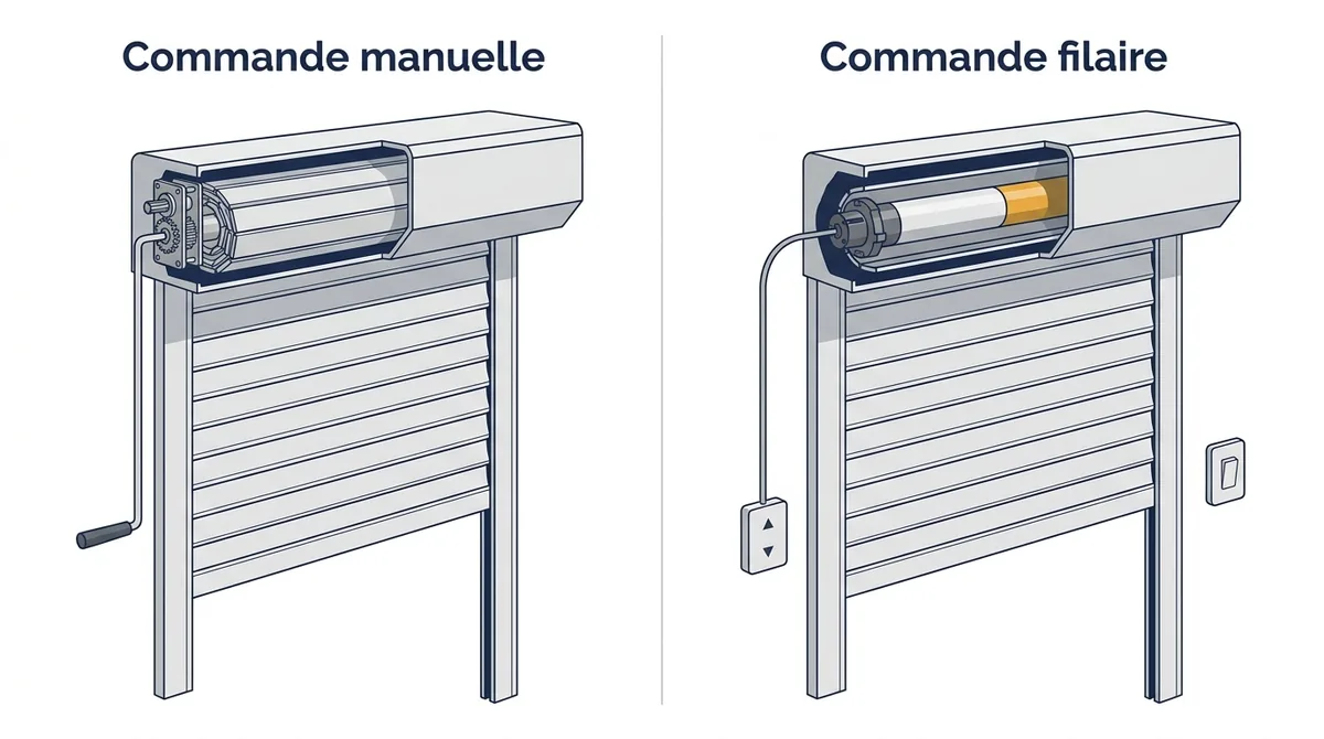 Volet roulant à Chennevières-sur-Marne : commande manuelle ou motorisation filaire