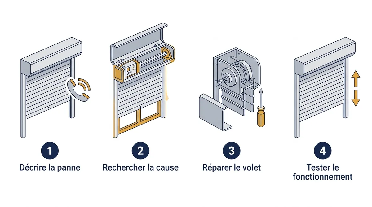 Volet roulant à Chilly-Mazarin : étapes de l’échange initial aux essais de fonctionnement