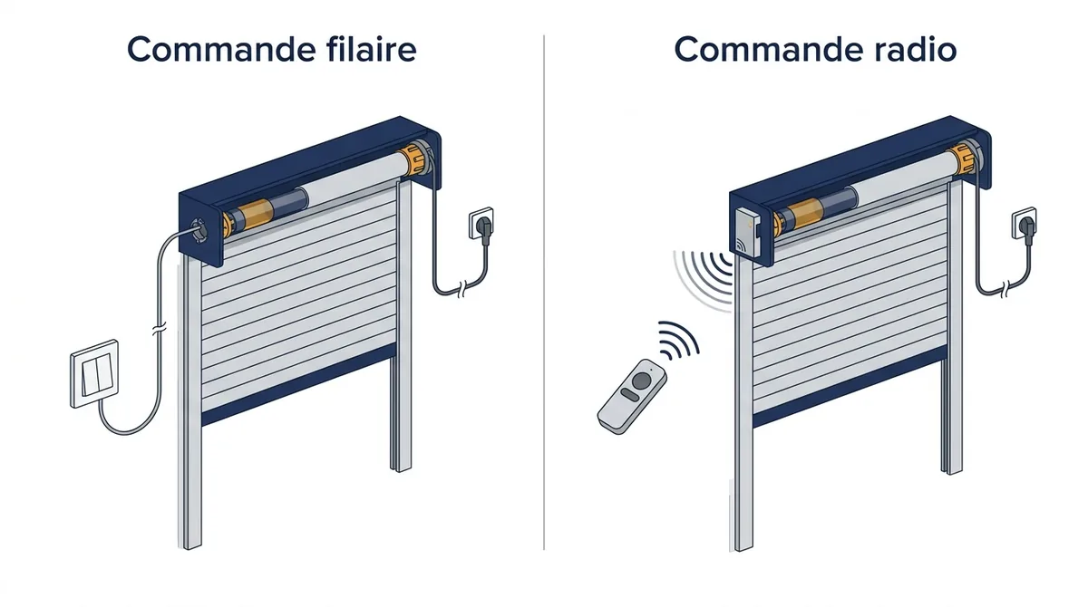 Volet roulant à Claye-Souilly : comparaison entre commande filaire et commande radio
