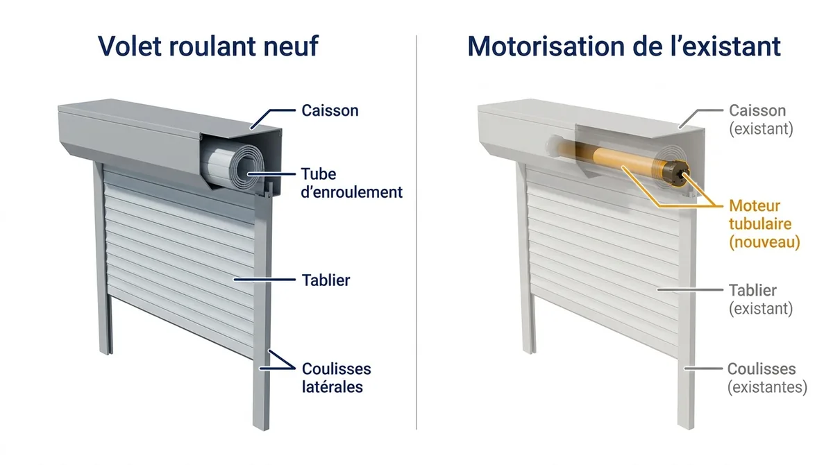 Volet roulant à Courbevoie : installation neuve et motorisation d’un modèle existant