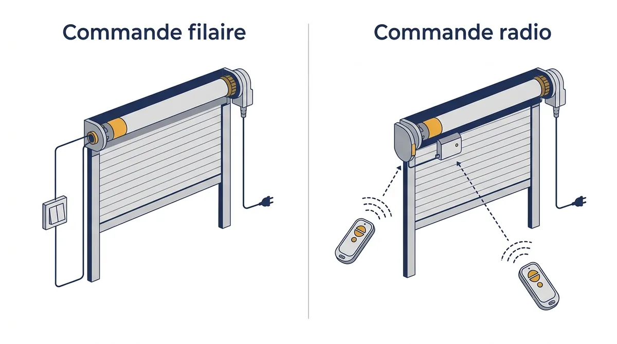 Volet roulant à Fontenay-sous-Bois : comparaison des commandes filaire et radio