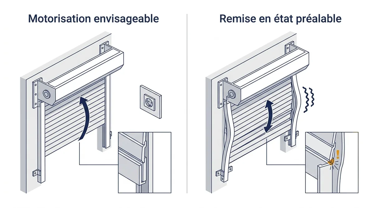 Volet roulant à Le Mée-sur-Seine : motorisation envisageable ou remise en état préalable