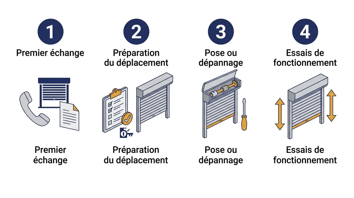 Volet roulant à Le Perreux-sur-Marne : les étapes de l’intervention, du premier échange aux essais