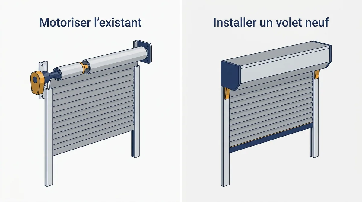 Volet roulant à Montfermeil : comparaison entre motorisation de l’existant et remplacement complet