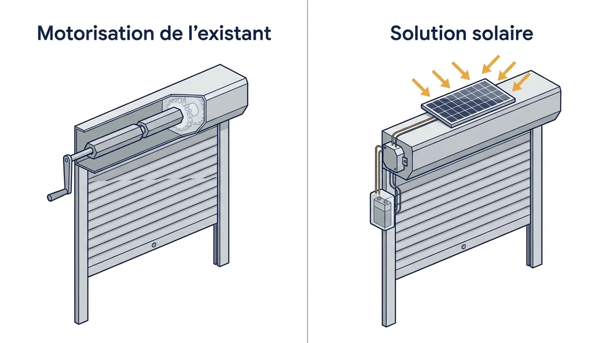 Volet roulant à Montry : comparaison entre motorisation de l’existant et solution solaire