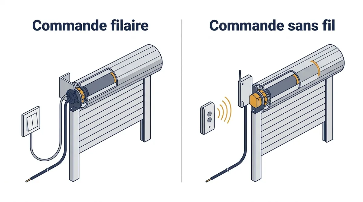 Volet roulant à Orsay : comparaison entre commande filaire et commande radio