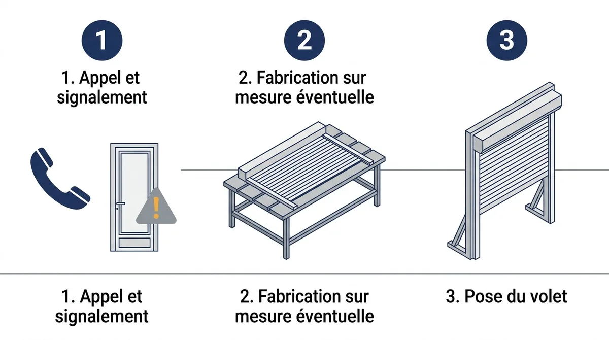 Volet roulant à Puteaux : appel, fabrication sur mesure éventuelle et pose