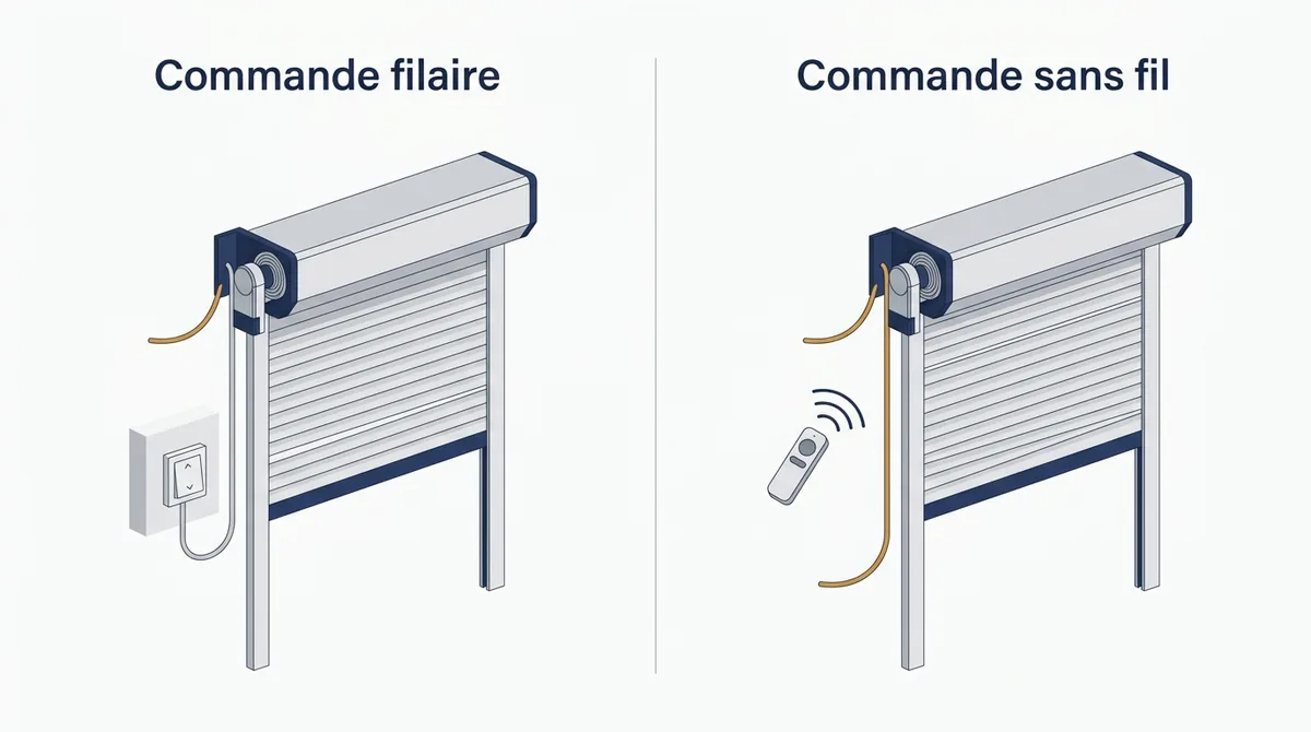 Volet roulant à Rueil-Malmaison : comparaison des commandes filaire et sans fil