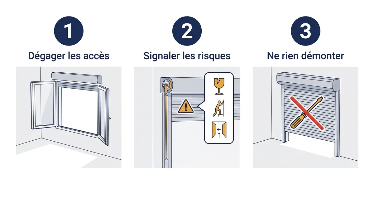 Volet roulant à Rungis : trois consignes pour préparer l’accès avant l’intervention
