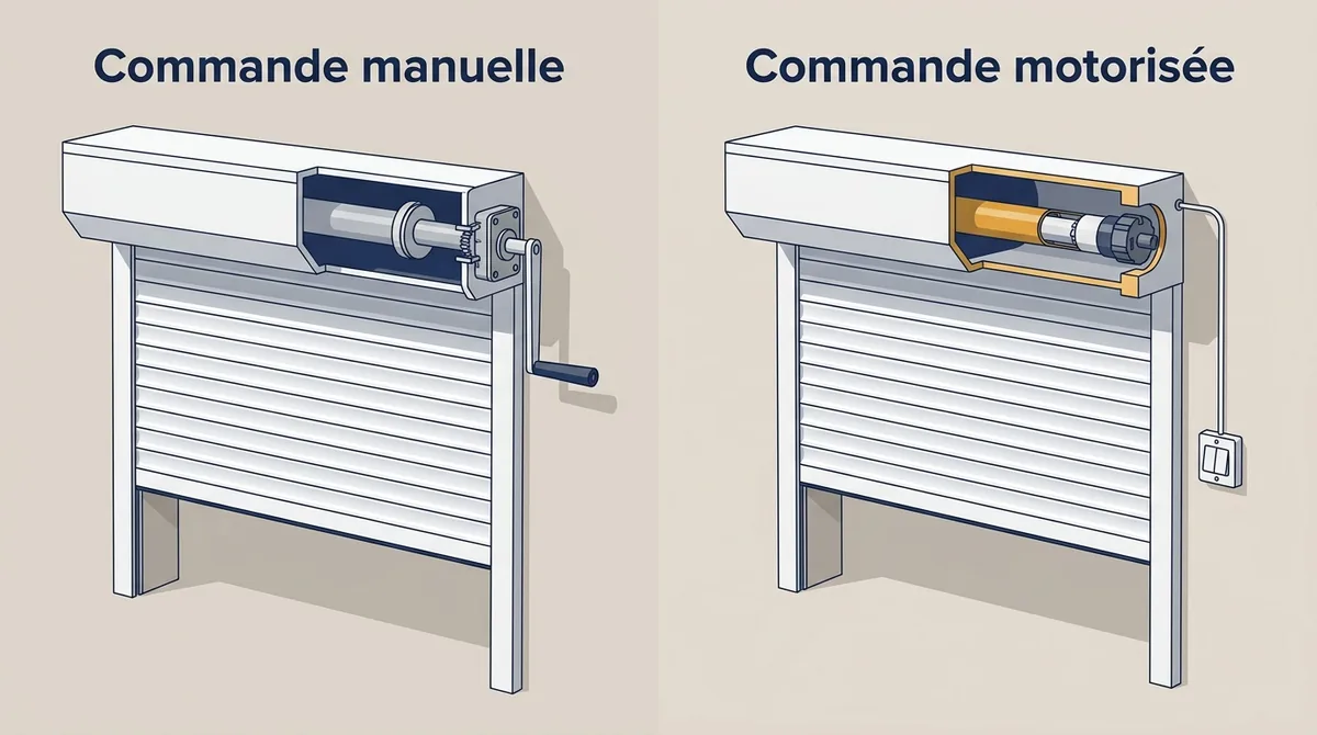 Volet roulant à Sannois : comparaison des commandes manuelle et motorisée
