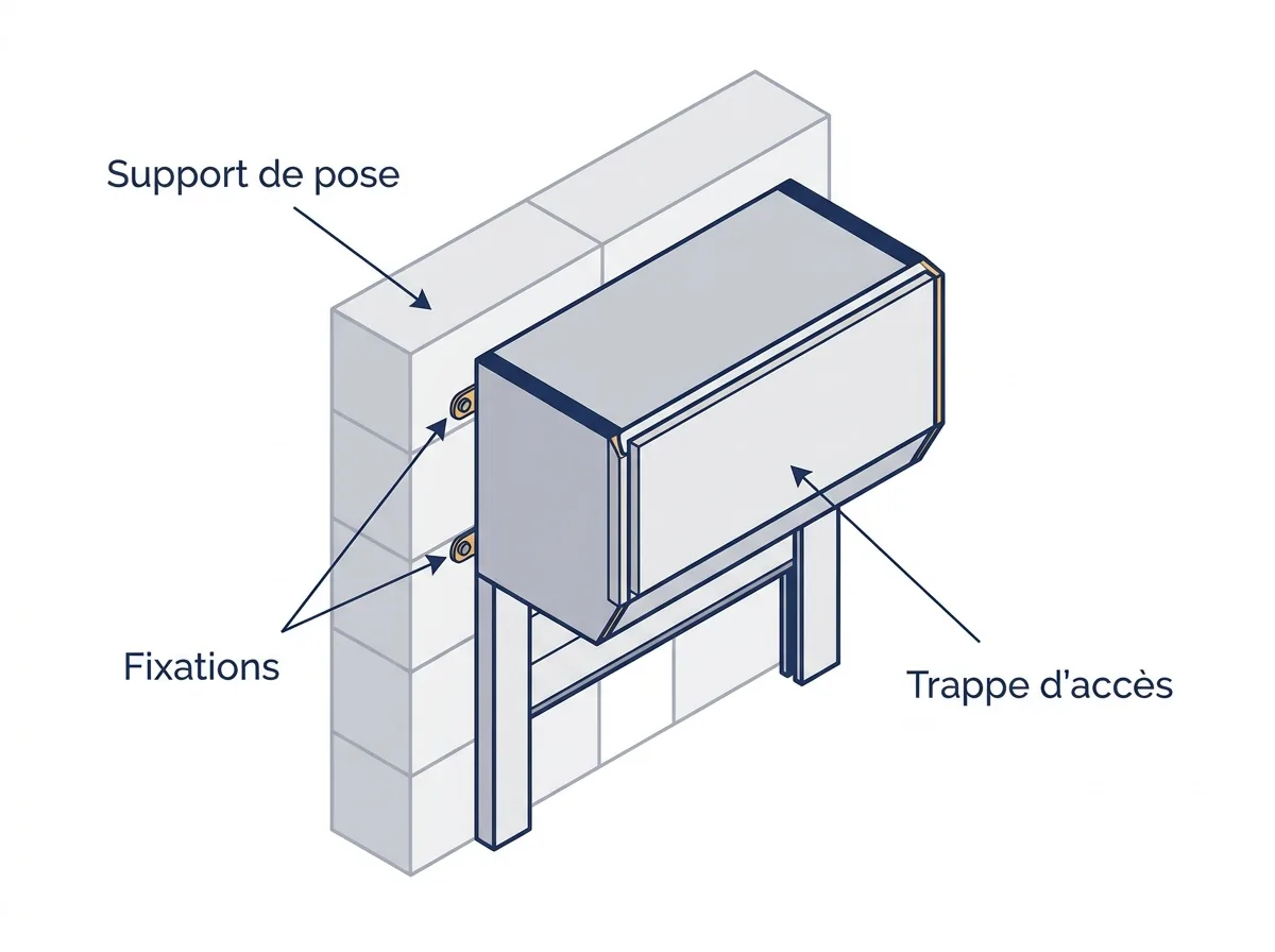Volet roulant à Villeneuve-le-Roi : repérage du support, des fixations et de l'accès au coffre